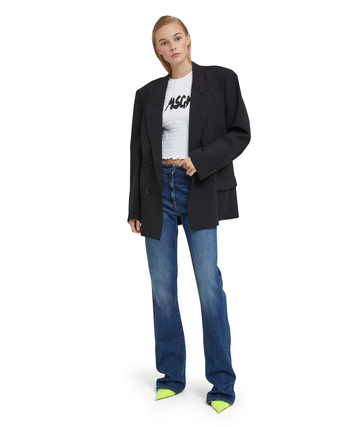 Jersey Sleeveless Top With Embossed New Brushstroke Logo - Image 5