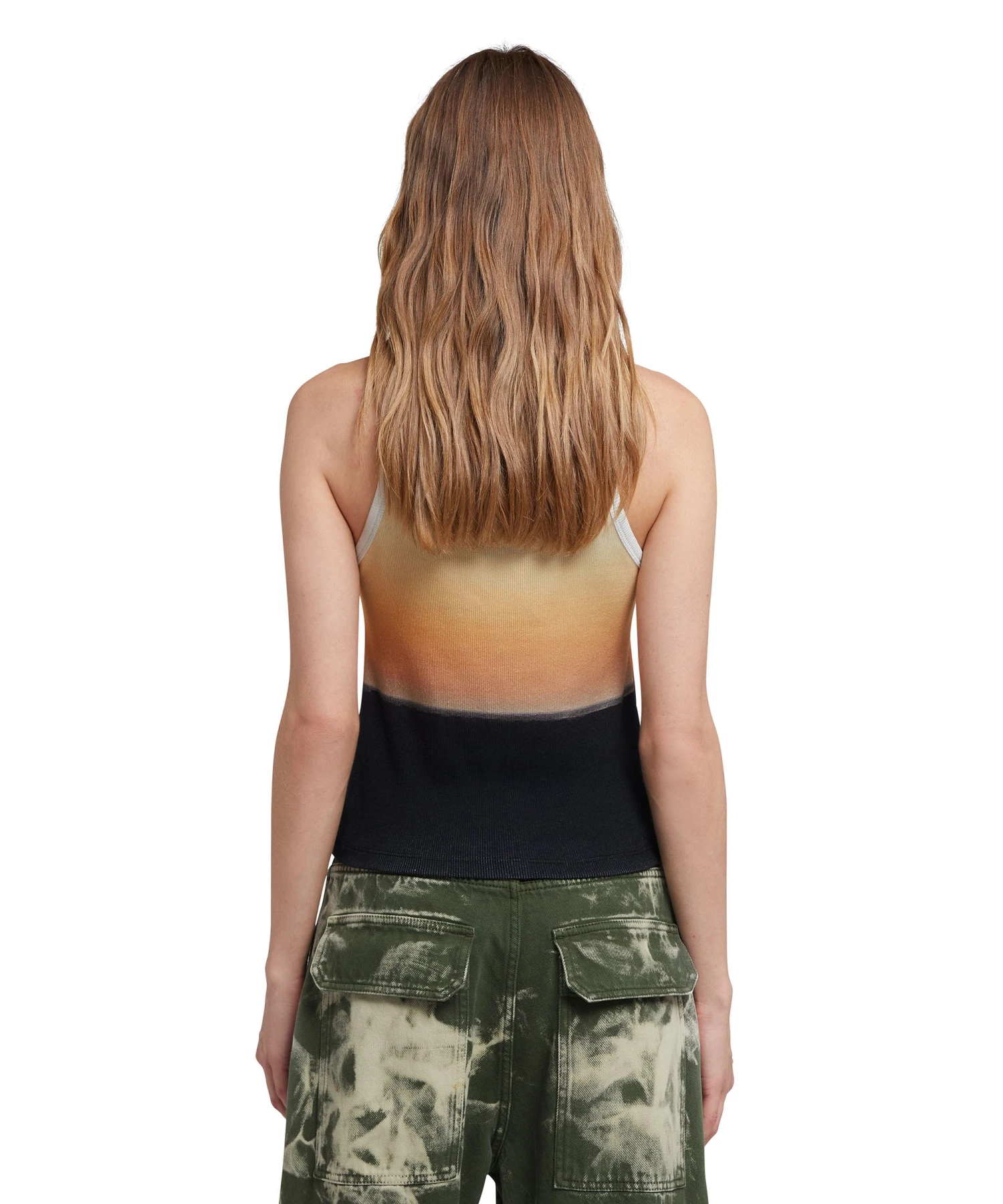 Ribbed Jersey Tank Top With "Tanzanian Sunset" Print - Image 3