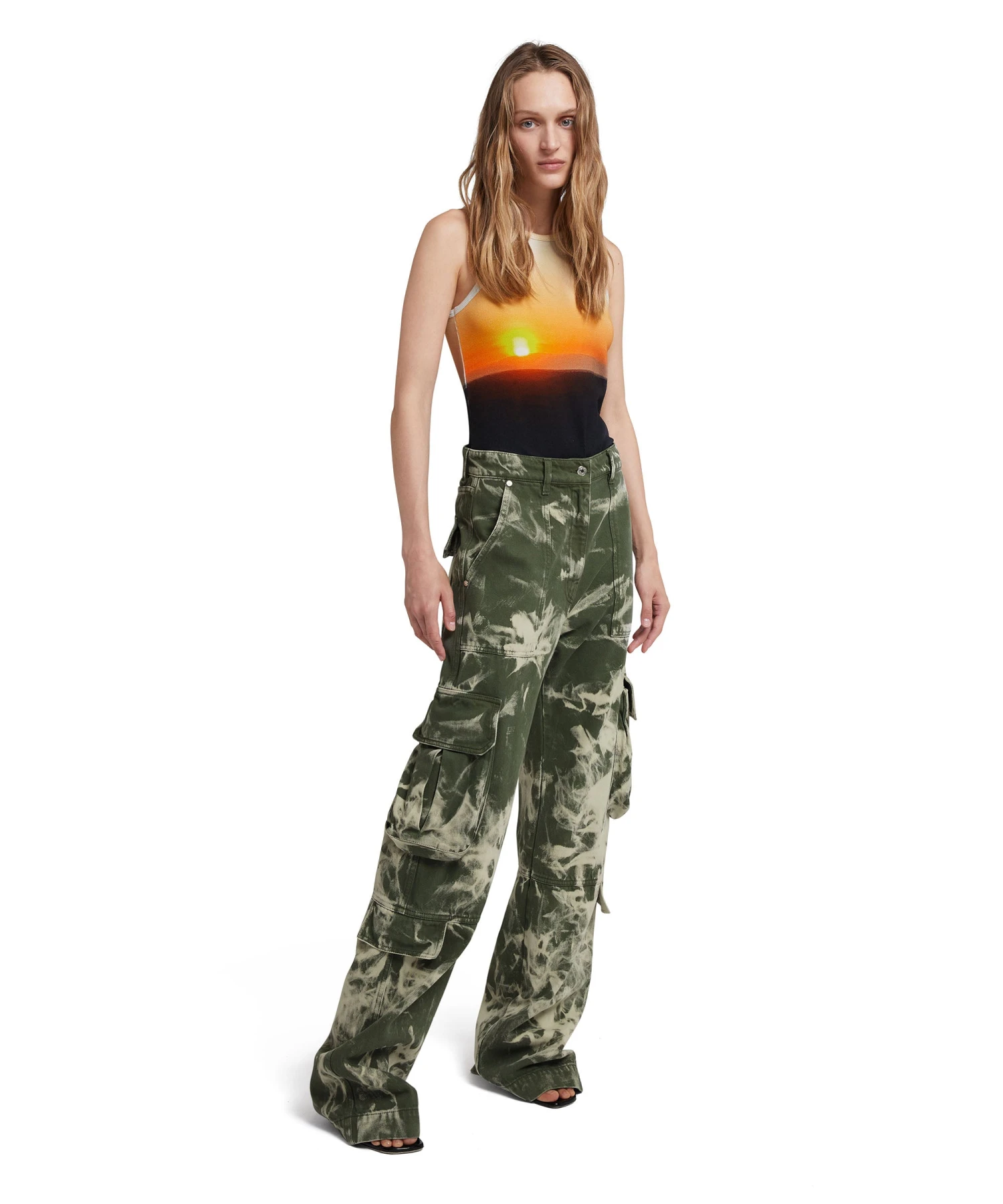 Ribbed Jersey Tank Top With "Tanzanian Sunset" Print - Image 5