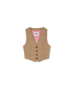 Flamed Viscose Canvas Vest