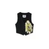 Fresh Wool Vest With Daisy Print