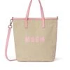 Canvas Tote Bag With Piping And Printed Logo
