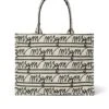 Canvas Tote Bag With Jacquard Logo