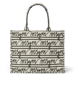 Canvas Tote Bag With Jacquard Logo