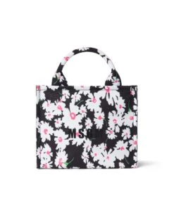 Small Canvas Tote Bag With Daisy Print