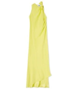 Blended Linen And Viscose Long Sleeveless Dress