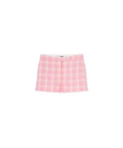 Check Viscose Crepe Shorts