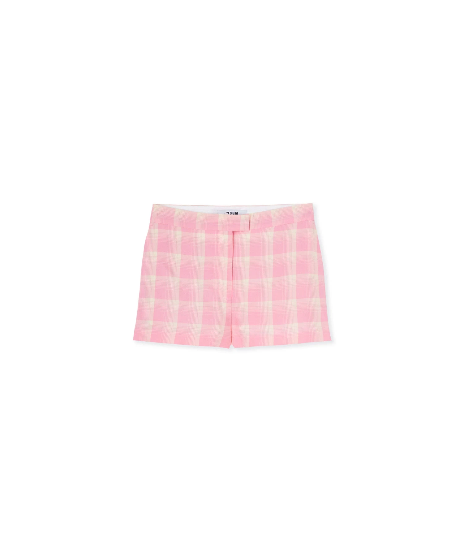 Check Viscose Crepe Shorts