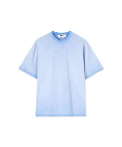 T-Shirt With Faded Treatment And Embroidered Logo