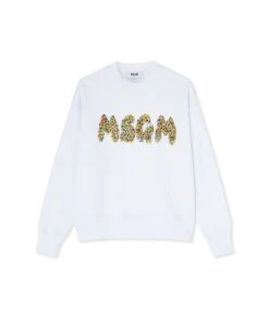 Sweathirt With Embroidered Beaded Logo