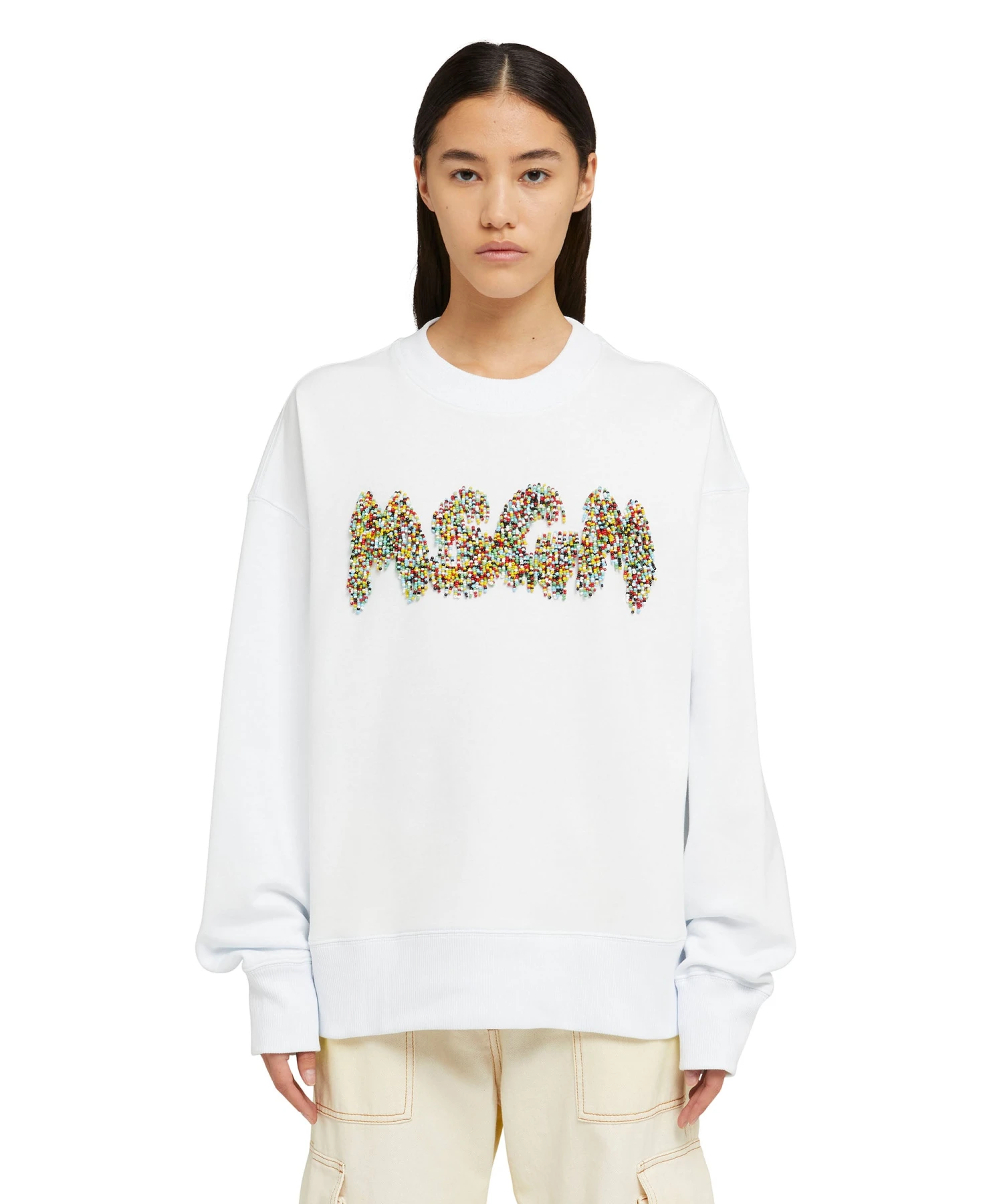 Sweathirt With Embroidered Beaded Logo - Image 2