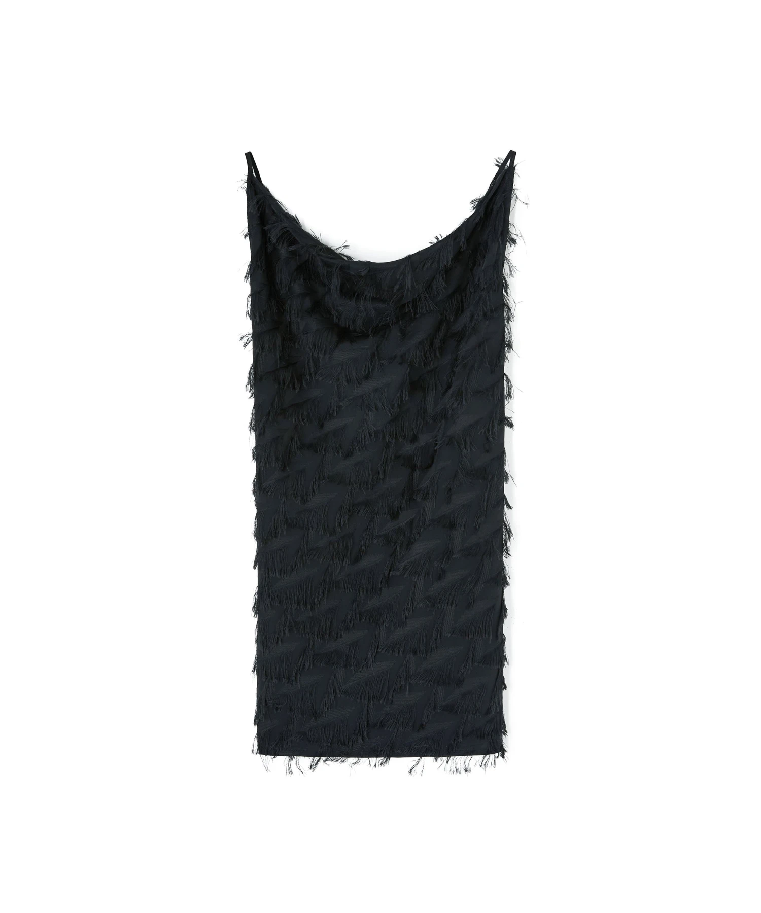 Viscose Fil Coupè Fluid Fabric Top With Shoulder Straps And Cowl Neckline