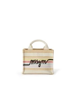 Cotton Canvas Tote With Embroidered Logo