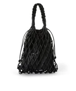 Elastic Mesh Tote With Cursive Logo