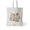 Maxi Tote With Cats Print And Logo On The Front