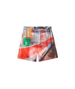 MSGM X Google Pixel "Daily Metro" Print All-over Shorts