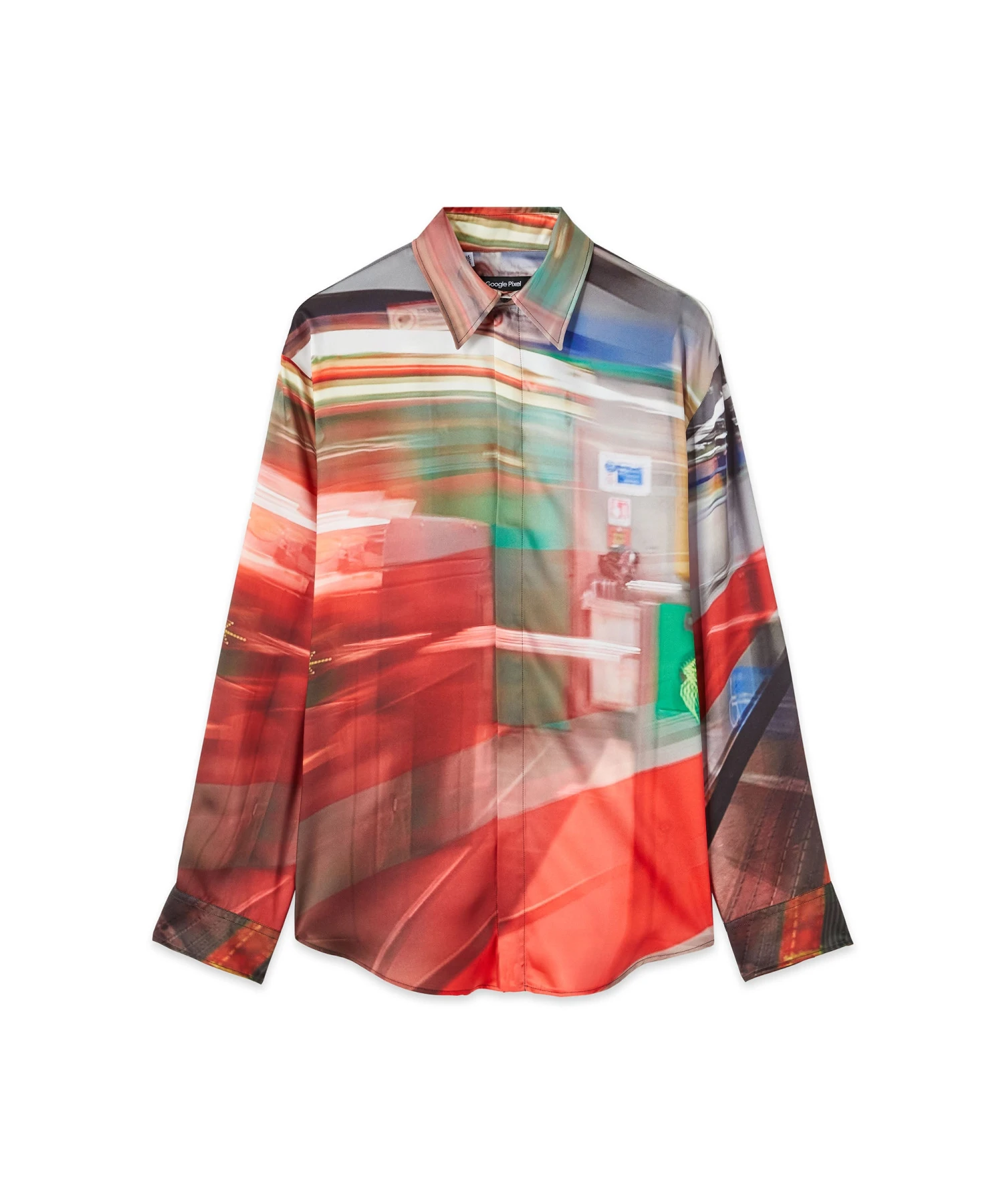 MSGM X Google Pixel "Daily Metro" Print All-over Shirt