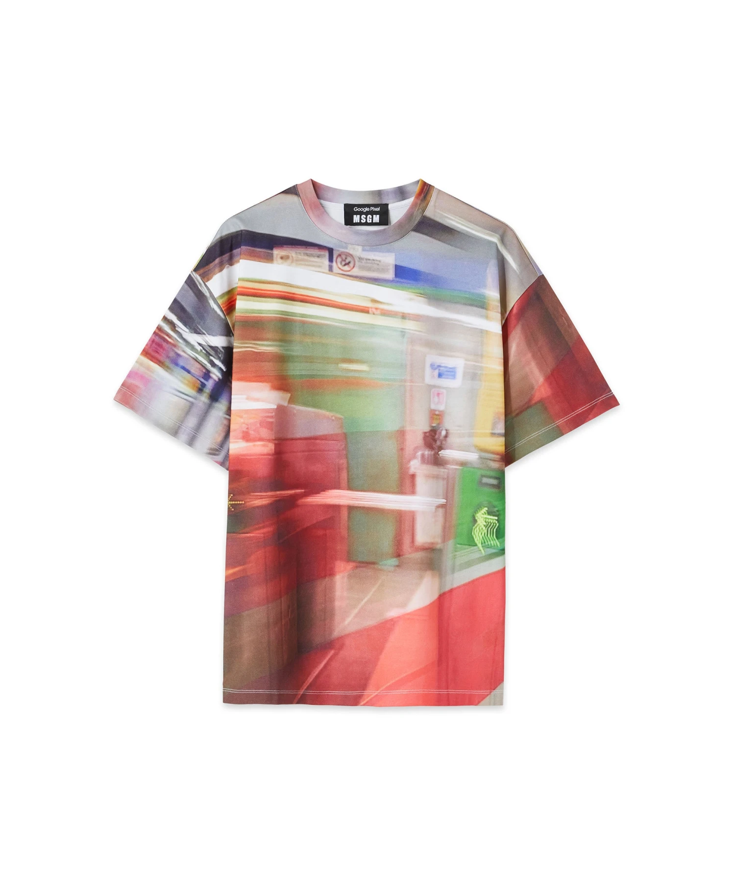 MSGM X Google Pixel "Daily Metro" Print All-over T-shirt